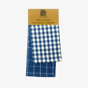 Pack 2 Panos de Cozinha Sarja Azul