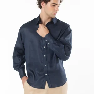 Camisa de Linho Noronha - Azul