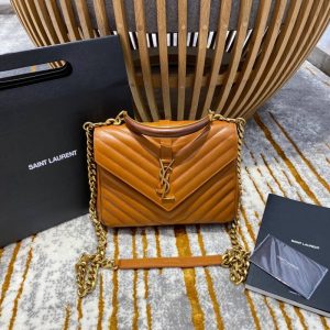YSL SAINT LAURENT MONOGRAMME SACA COLLEGE COM MANUSE DE MADEIRA 500839