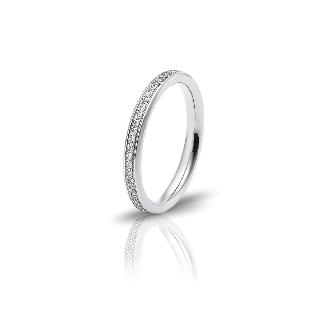 Aliança Ouro Branco e Zircónias 19.25 kt AL46.102131B-4.8-106.20-3 - Image 2
