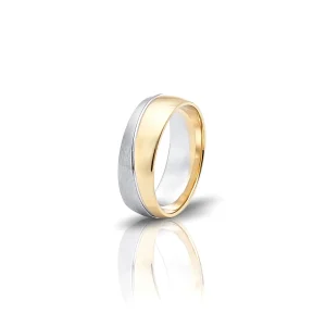 Aliança Ouro Branco e Amarelo 19.25 kt AL46.108362C-7-84.80-6