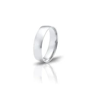 Aliança Ondulada 5 MM Ouro Branco 19.25 kt