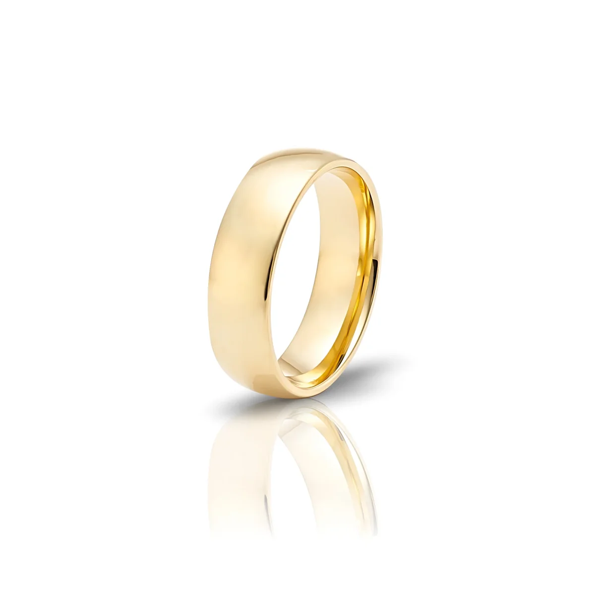 Aliança Ondulada 6 MM Ouro Amarelo 19.25 kt
