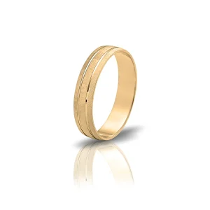 Aliança Ouro Amarelo Lapidada 19.25kt AL46.7485-4-27.20-5