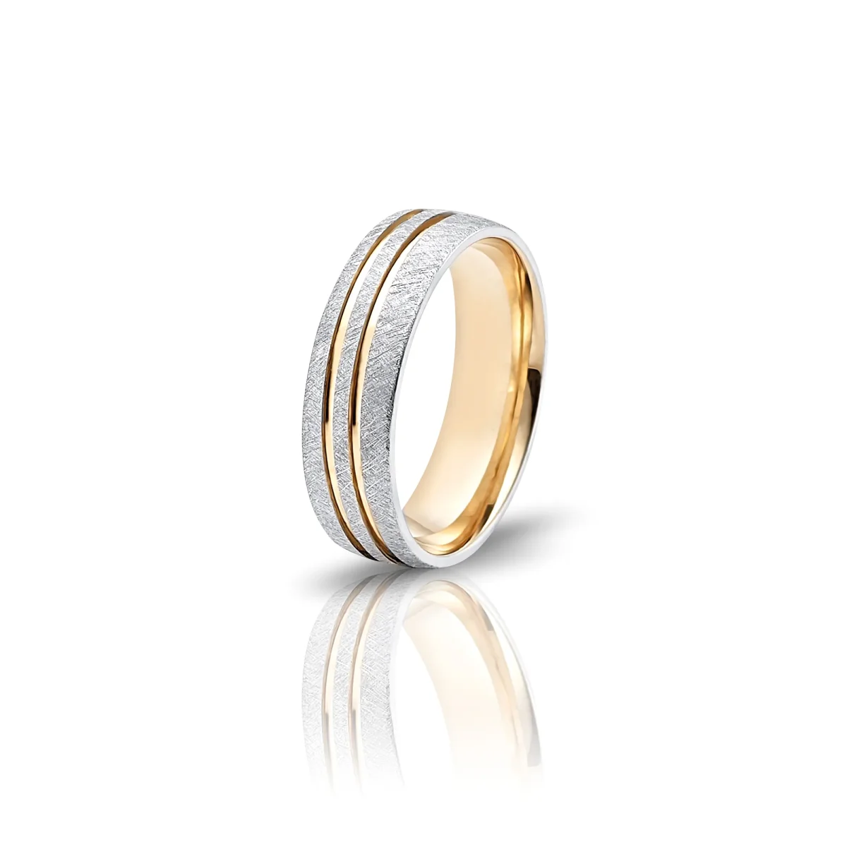 Aliança Ouro Amarelo Branco 19.25 kt AL46.8026-7-64.80-6