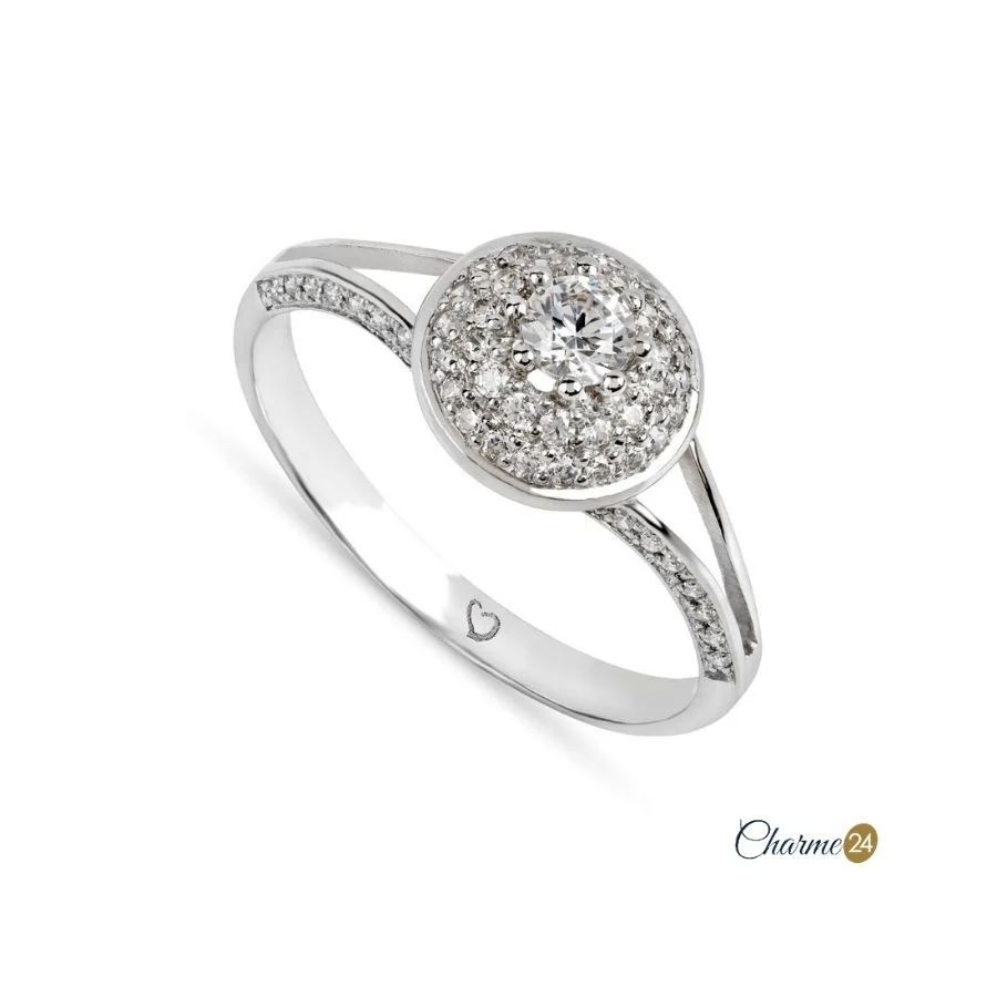 Anel Solitario Ouro Branco Diamantes 19,25K ANR5612B - Image 2