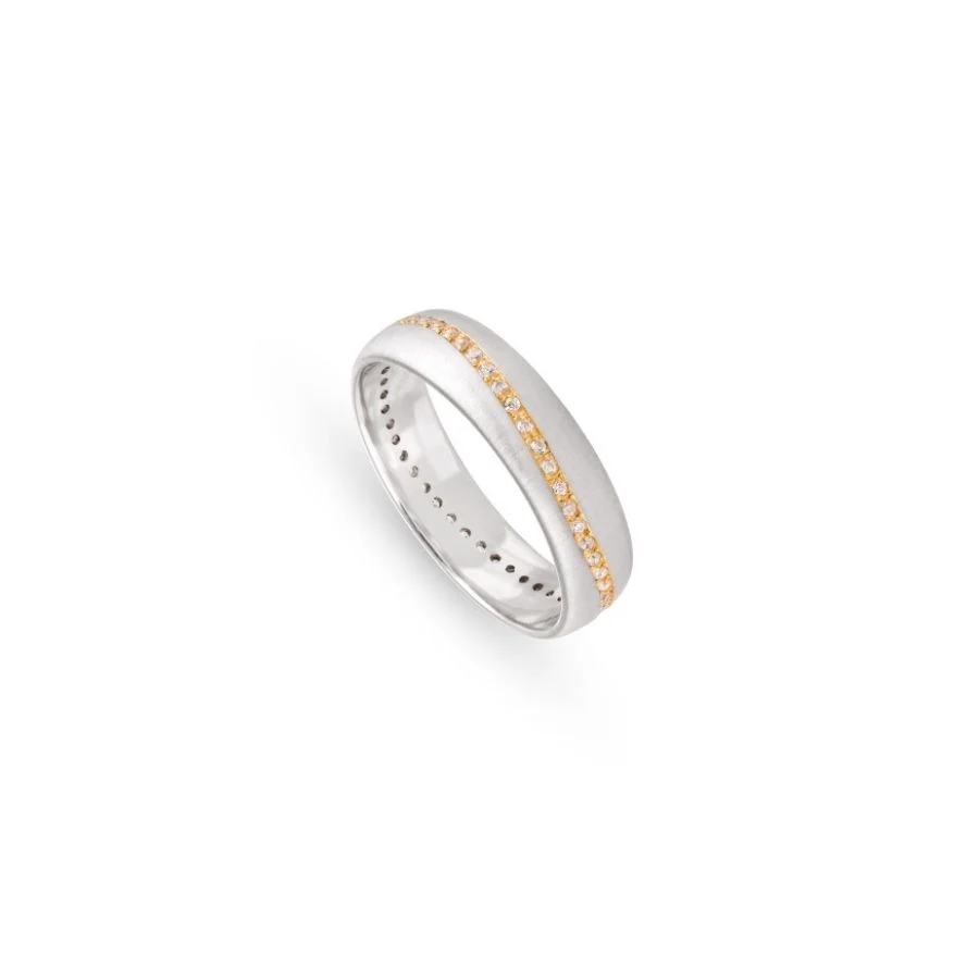 Aliança Bicolor Romantis Ouro 19.25 kt ALR5107A - Image 2