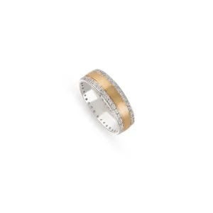 Aliança Romantis Bicolor, Zircónias Ouro 19.25 kt ALR5038A