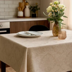 Toalha de Mesa Antinódoas Impermeável Taupe