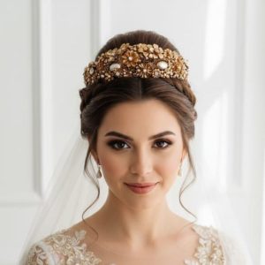 TIARA DE NOIVA OURO VELHO – ROSANY