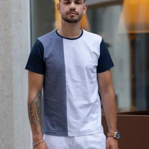 T-shirt branca com azul Seissa